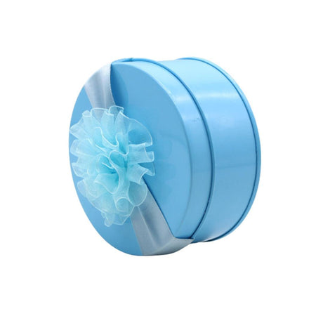 Sky Blue Small Round Empty Decorative Tin Box | Gift Box | Chocolate Box | Sweet Box | Jewellery Box | Luxury Box - Bakeyy.com - India - Sky Blue Small Round Empty Decorative Tin Box | Gift Box | Chocolate Box | Sweet Box | Jewellery Box | Luxury Box - Default Title