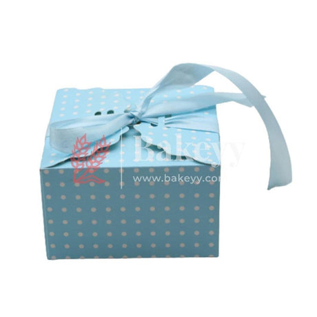 Sky Blue with White Small Dotted Small Gift Box, Cute Kraft Paper Gift Boxes with Brown Ribbon, Wedding Favour Boxes, Kraft Brown Gift Box for Party, Wedding, Gifts | Pack Of 10 - Bakeyy.com - India - Sky Blue with White Small Dotted Small Gift Box, Cute Kraft Paper Gift Boxes with Brown Ribbon, Wedding Favour Boxes, Kraft Brown Gift Box for Party, Wedding, Gifts | Pack Of 10 - Default Title