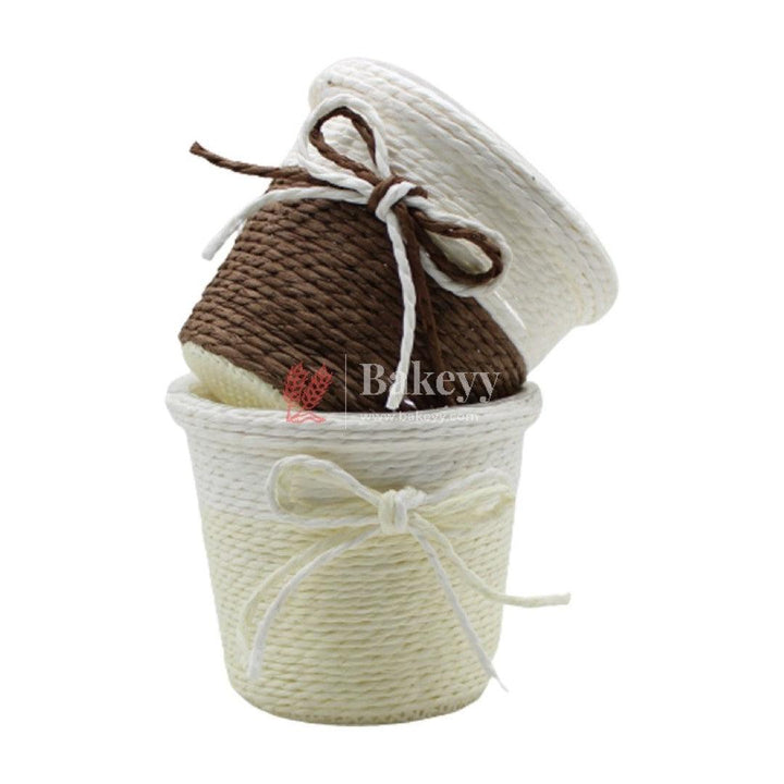 Small Basket Without Organza Net for Party Decorations, Baby Shower Favors, Gift Boxes with Sheer Drawstring Bags - Bakeyy.com