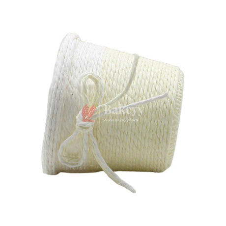 Small Basket Without Organza Net for Party Decorations, Baby Shower Favors, Gift Boxes with Sheer Drawstring Bags - Bakeyy.com - India - Small Basket Without Organza Net for Party Decorations, Baby Shower Favors, Gift Boxes with Sheer Drawstring Bags - Cream