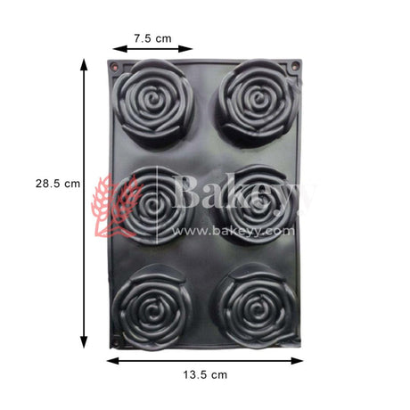 Small Rose Silicone Mould | Cake Mould Fondant Decorating Cake - Bakeyy.com - India - Small Rose Silicone Mould | Cake Mould Fondant Decorating Cake - Default Title