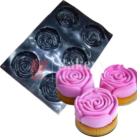 Small Rose Silicone Mould | Cake Mould Fondant Decorating Cake - Bakeyy.com - India - Small Rose Silicone Mould | Cake Mould Fondant Decorating Cake - Default Title