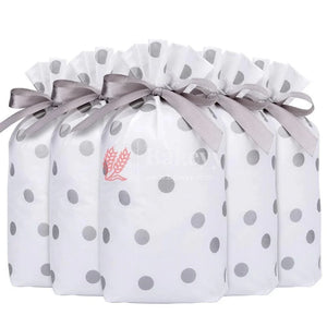 small-silver-big-dots-plastic-stand-up-treat-favor-bags-gift-wrapper-bags-for-candy-cookie-chocolate-or-pack-of-25-bakeyy-com-5 - Bakeyy.com