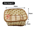 Handmade Square Wicker Basket | Multipurpose Storage & Gift Hamper Tray | 1 Piece - Bakeyy.com - India - Handmade Square Wicker Basket | Multipurpose Storage & Gift Hamper Tray | 1 Piece - Small