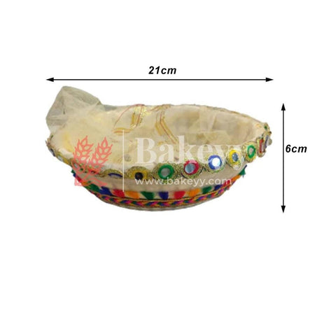 Small | Fancy Net Basket | Hamper Basket | 21x6 cm - Bakeyy.com - India - Small | Fancy Net Basket | Hamper Basket | 21x6 cm - Default Title