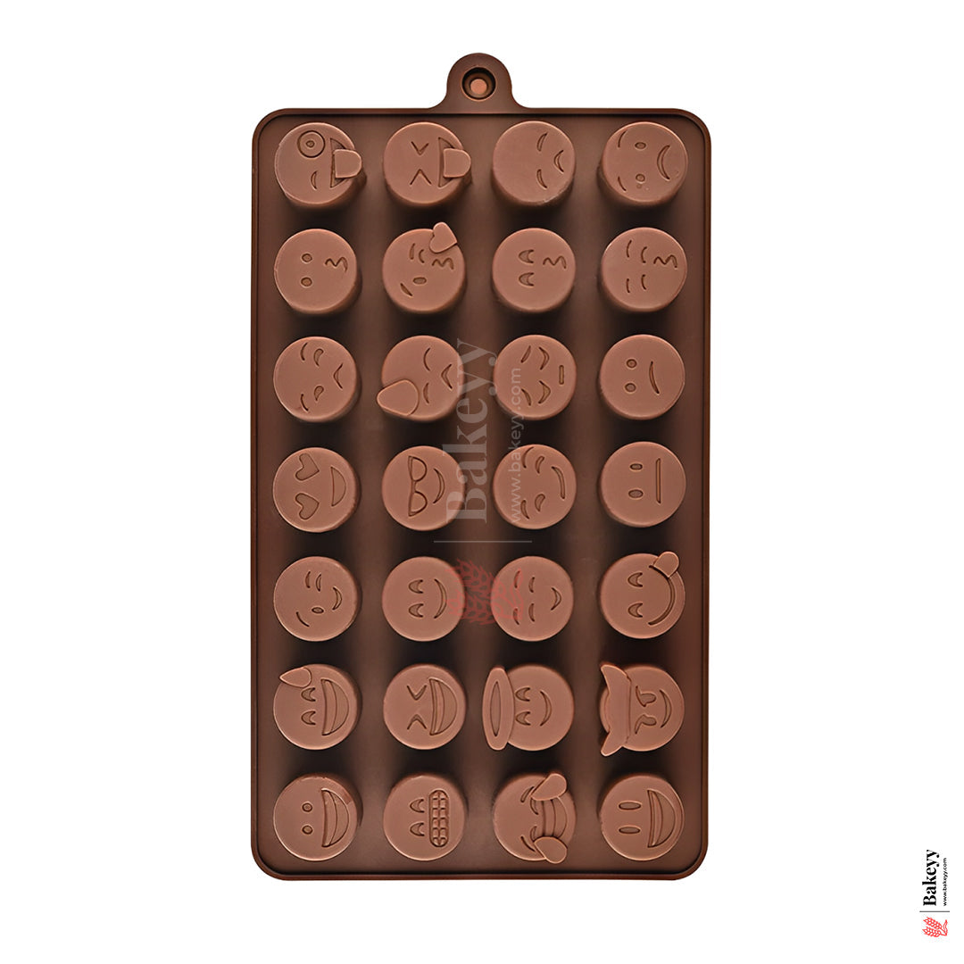 Silicone Emoji Chocolate & Candy Mould – 28 Cavity Fun Shape Tray| 1 Piece