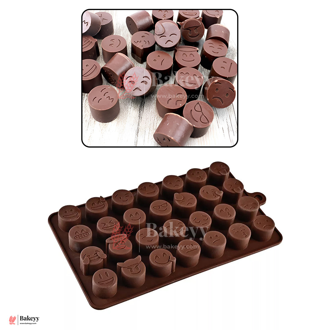 Silicone Emoji Chocolate & Candy Mould – 28 Cavity Fun Shape Tray| 1 Piece