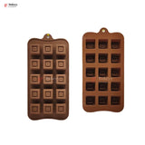 Silicone Square Layered Chocolate Mould – 15 Cavity Geometric Design Tray| 1 Piece