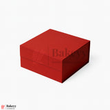 10x10x4 Inches | Large Sized Premium Red Colour Collapsible Magnetic Lid Gift Box - Pack of 1