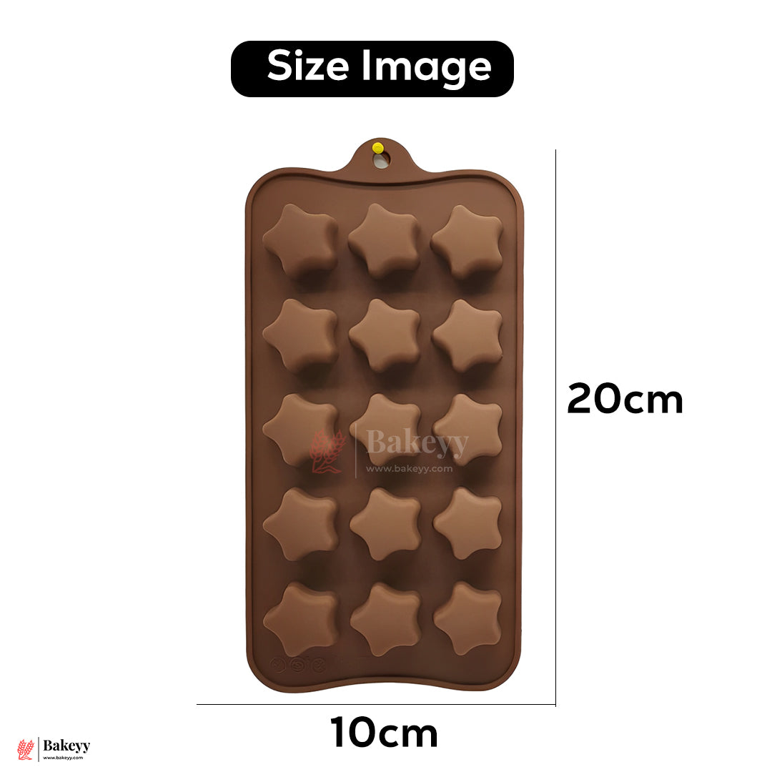 Star-Shaped Silicone Chocolate & Candy Mold – 15 Cavity| 1 Piece