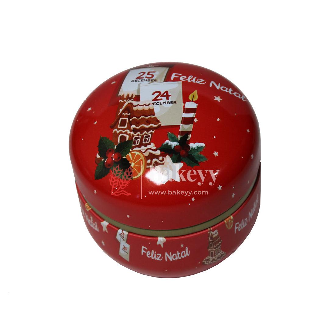 Christmas Design Round Tin Box | Candle Tin Box | Mix Design | Empty Decorative Tin Box | Pack of 4 | - Bakeyy.com - India - Christmas Design Round Tin Box | Candle Tin Box | Mix Design | Empty Decorative Tin Box | Pack of 4 | - Default Title