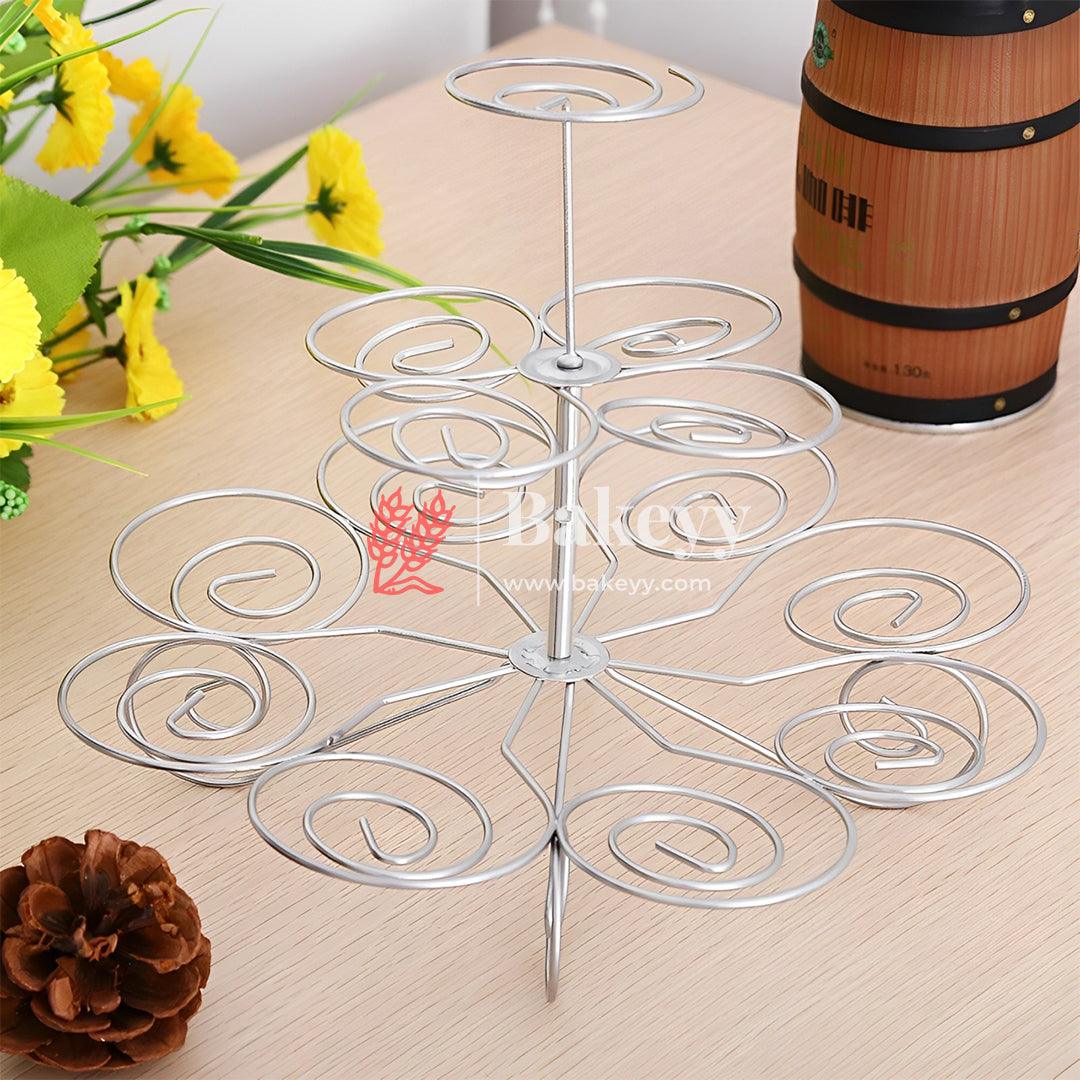 Detachable 3 Layers Iron Cake Stand 13 Cupcake Holder Cup Tray Table Decoration for Party Wedding Birthday Displays Tower - Bakeyy.com - India - Detachable 3 Layers Iron Cake Stand 13 Cupcake Holder Cup Tray Table Decoration for Party Wedding Birthday Displays Tower - Default Title