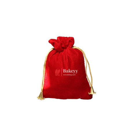 10x14 cm | Velvet Drawstring Potli Bag | Red Colour | Pack 10 |Luxurious Gift & Storage Pouch | - Bakeyy.com - India - 10x14 cm | Velvet Drawstring Potli Bag | Red Colour | Pack 10 |Luxurious Gift & Storage Pouch | - Default Title