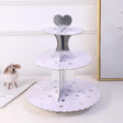 Tier Layer Cupcake Dessert Paper Stand Display Rack | silver Stars - Bakeyy.com - India - Tier Layer Cupcake Dessert Paper Stand Display Rack | silver Stars - Default Title