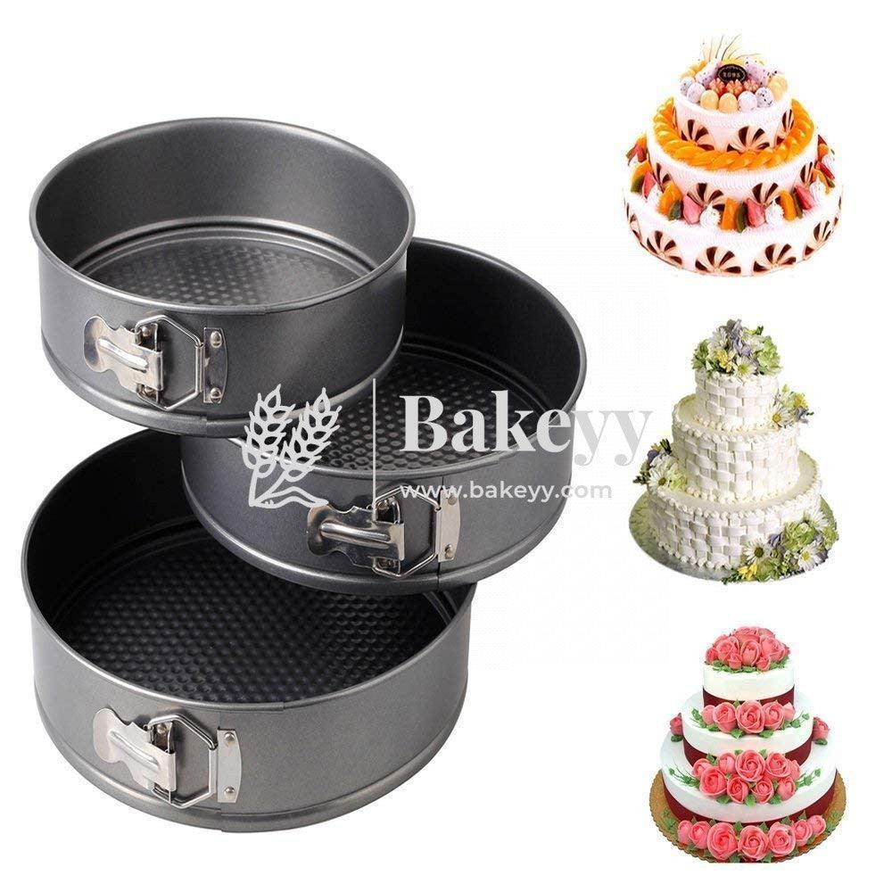 tin-cake-mould-mould-round-shape-making-tray-or-3-pieces-or-black-or-non-stick-bakeyy-com-2 - Bakeyy.com