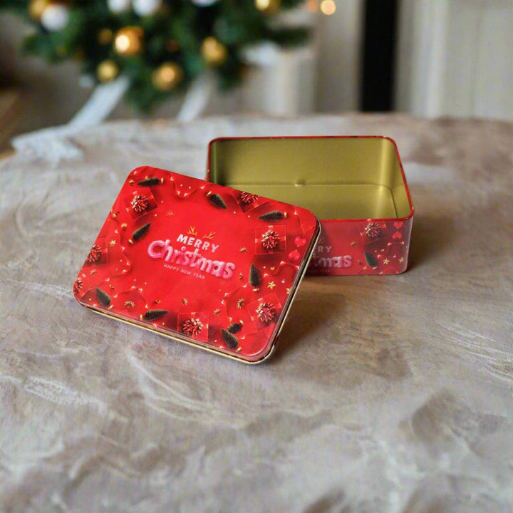 Red Christmas Design | Elegant Christmas Decorative Tin Box | Gift Box | Chocolate Box | Cookie Box | Luxury Box | Pack of 6 | - Bakeyy.com - India - Red Christmas Design | Elegant Christmas Decorative Tin Box | Gift Box | Chocolate Box | Cookie Box | Luxury Box | Pack of 6 | - Default Title