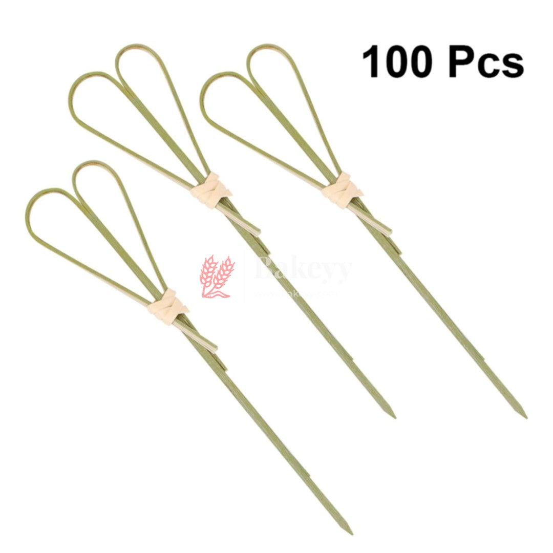 Tooth Pick Bamboo Scissors Shaped Food Picks | Appetizer Skewers | Pack of 80 - Bakeyy.com - India - Tooth Pick Bamboo Scissors Shaped Food Picks | Appetizer Skewers | Pack of 80 - 3 Inch