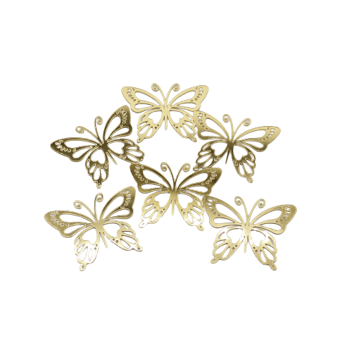 Topper Butterfly Gold Colour - Bakeyy.com