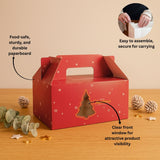 Christmas Hamper Box with Handle | Festive Gifting Box | Premium Holiday Packaging | Pack of 25