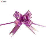 Premium Purple Pull Up Ribbon for Gift Wrapping – Glossy Finish with Golden Edge (Pack of 10) - Bakeyy.com - India - Premium Purple Pull Up Ribbon for Gift Wrapping – Glossy Finish with Golden Edge (Pack of 10) - 18.5cm