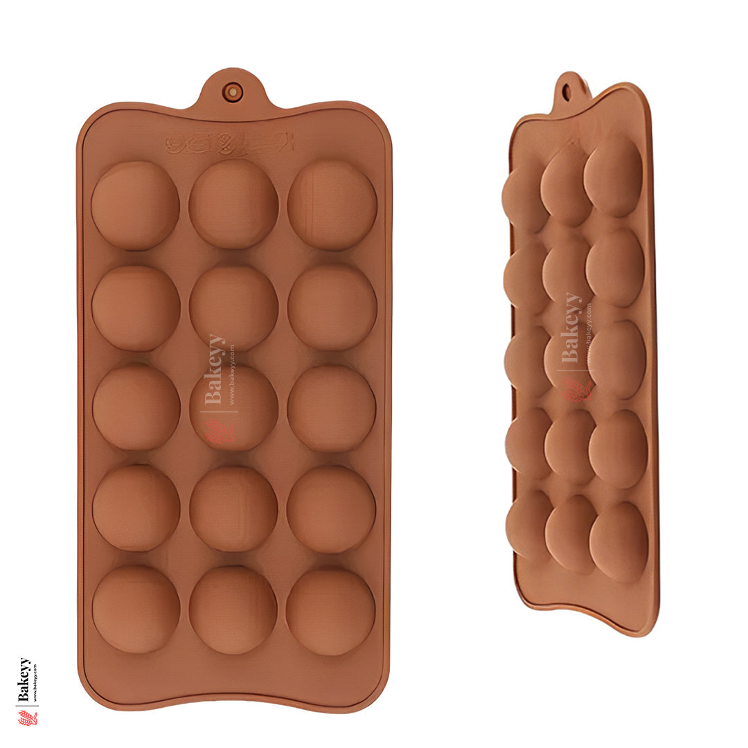 15 Cavity | Dome Shape Tray | Silicone Half Sphere Chocolate Mould| 1 Piece