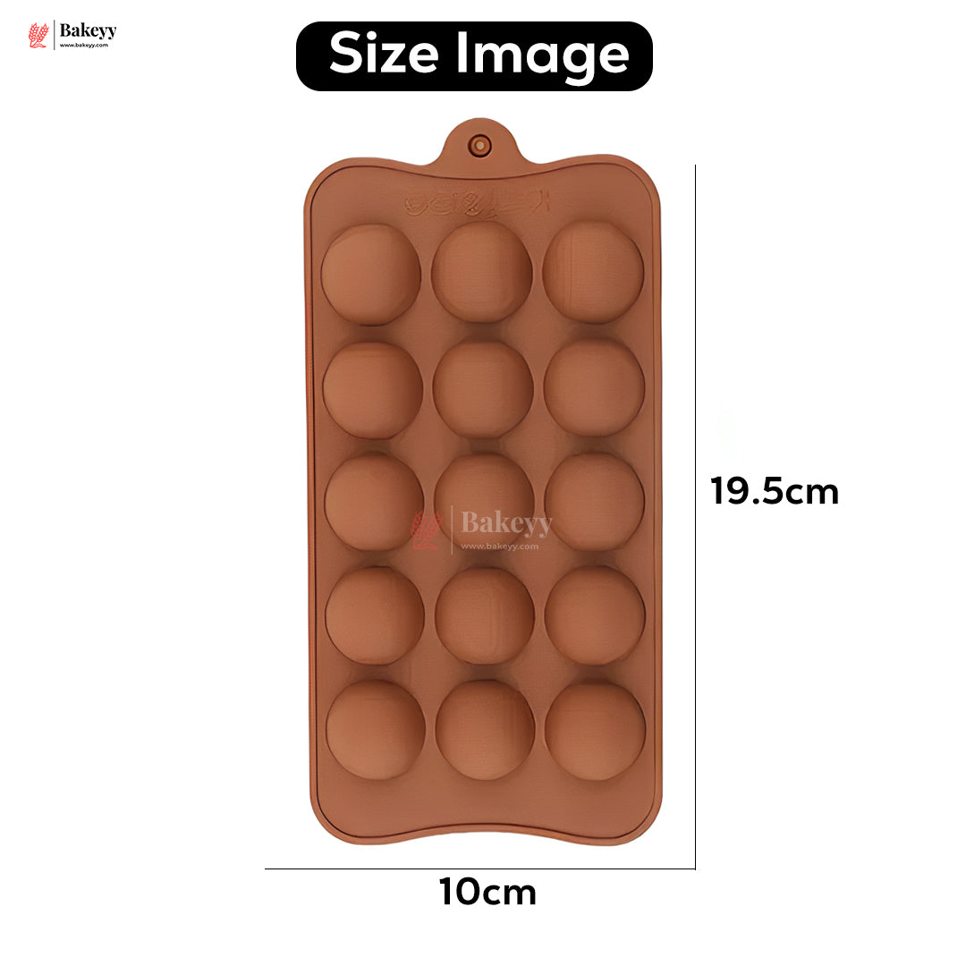 15 Cavity | Dome Shape Tray | Silicone Half Sphere Chocolate Mould| 1 Piece