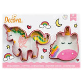 Unicorn Cookie Cutters Set of Two, Biscuit, Pastry, Fondant Cutters - Bakeyy.com - India - Unicorn Cookie Cutters Set of Two, Biscuit, Pastry, Fondant Cutters - Default Title