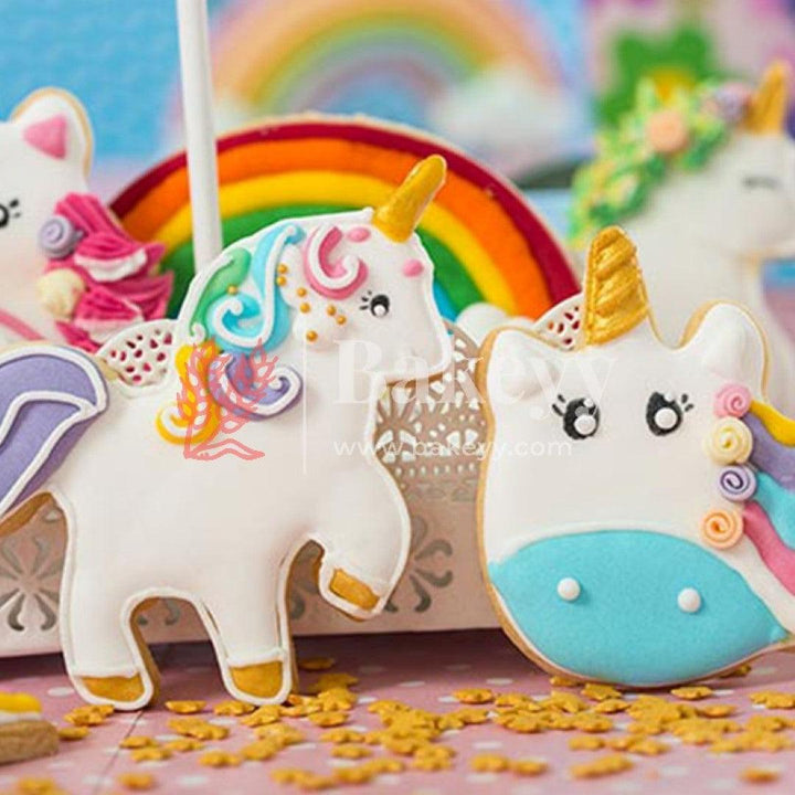 Unicorn Cookie Cutters Set of Two, Biscuit, Pastry, Fondant Cutters - Bakeyy.com