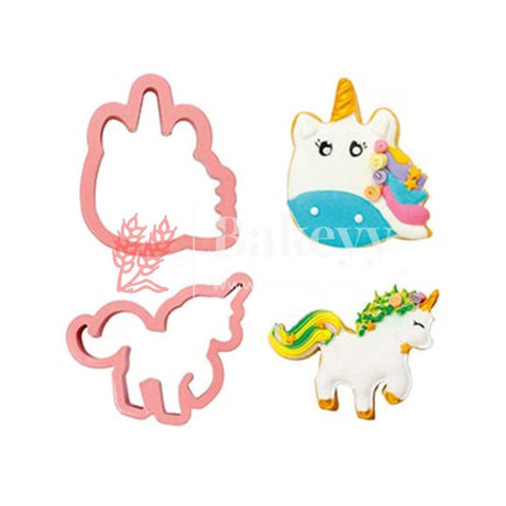 Unicorn Cookie Cutters Set of Two, Biscuit, Pastry, Fondant Cutters - Bakeyy.com - India - Unicorn Cookie Cutters Set of Two, Biscuit, Pastry, Fondant Cutters - Default Title