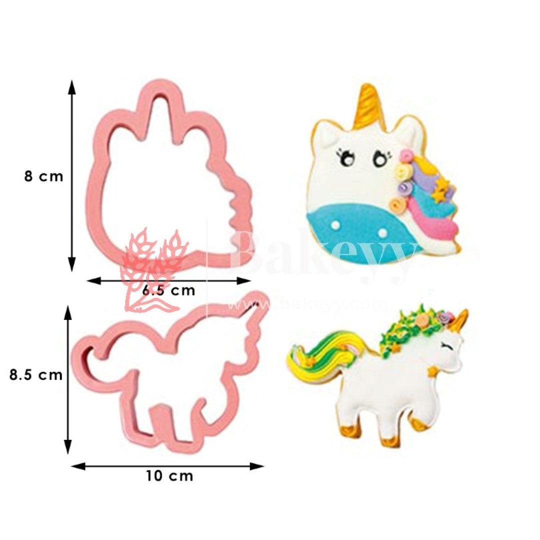 Unicorn Cookie Cutters Set of Two, Biscuit, Pastry, Fondant Cutters - Bakeyy.com - India - Unicorn Cookie Cutters Set of Two, Biscuit, Pastry, Fondant Cutters - Default Title