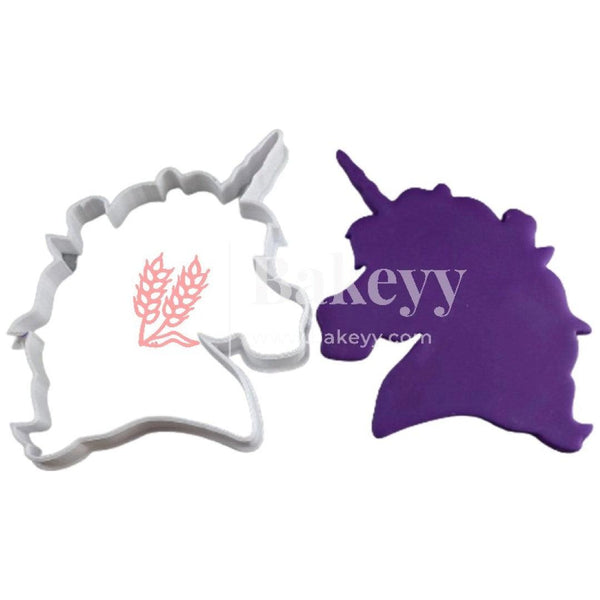 Unicorn Head Cookie Cutter - Detailed Biscuit Cutter Design for Baking and Crafts, Ideal on Fondant, Dough, Clay - Bakeyy.com