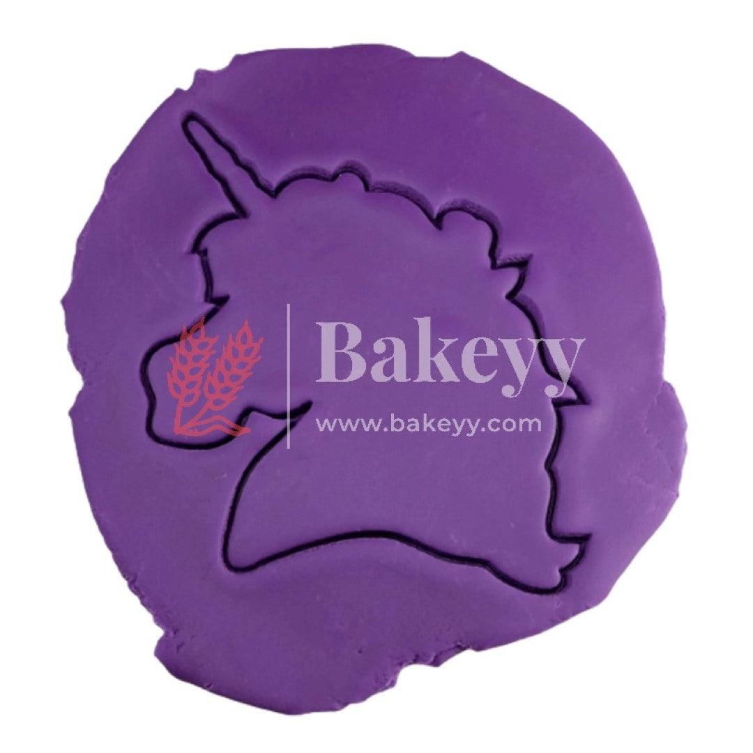 Unicorn Head Cookie Cutter - Detailed Biscuit Cutter Design for Baking and Crafts, Ideal on Fondant, Dough, Clay - Bakeyy.com - India - Unicorn Head Cookie Cutter - Detailed Biscuit Cutter Design for Baking and Crafts, Ideal on Fondant, Dough, Clay - Default Title