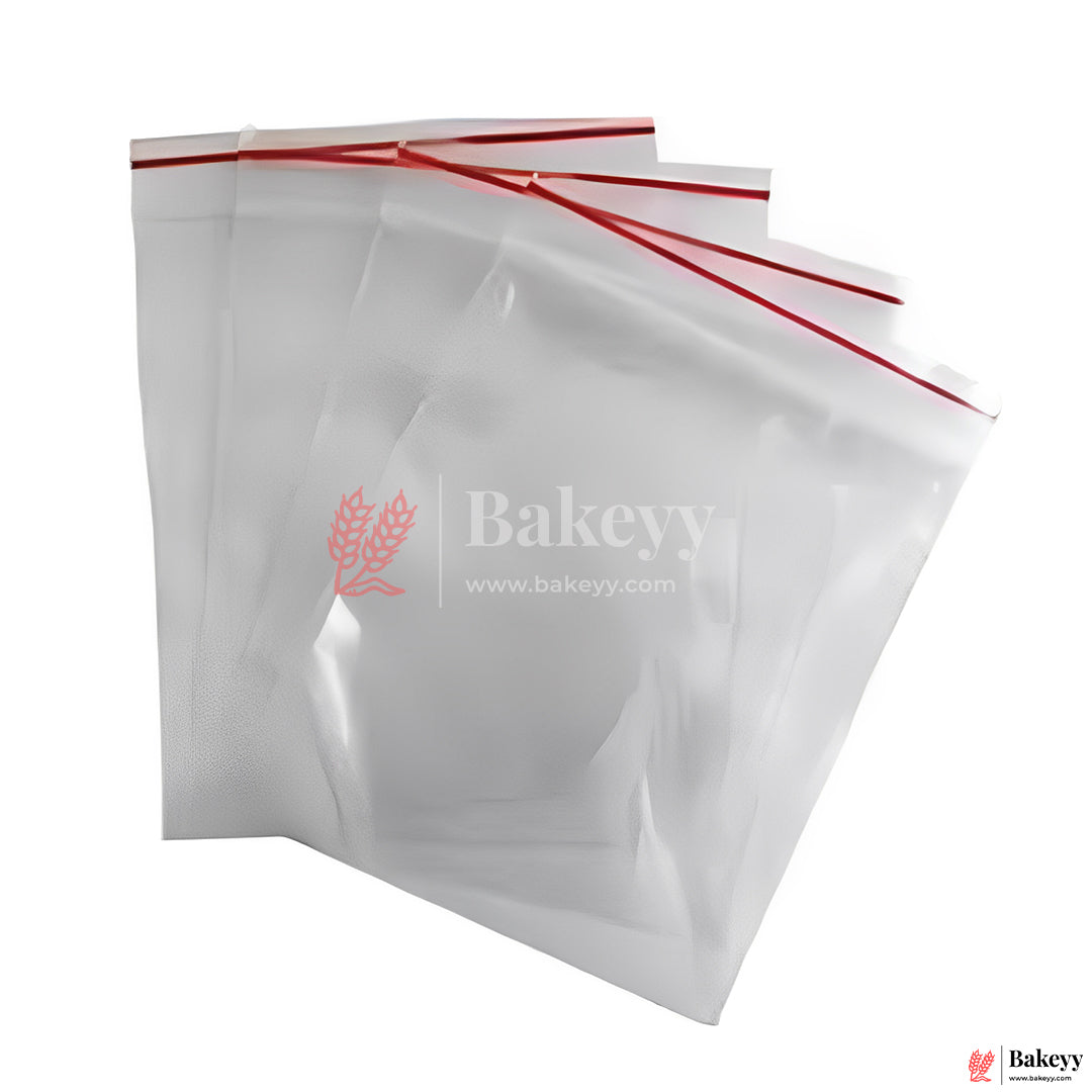 6X8inch Heavy-Duty Zip Lock Bags – Transparent Resealable Pouches for Food, Storage & Packaging | Multipurpose Zip Lock Plastic Bags | Pack Of 100