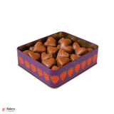 Premium Floral Printed Rectangle Tin Box | Purple With Floral Printed – 7x6x2 inch | Gift Box for Chocolates, Dry Fruits, Sweets| Pack Of 2