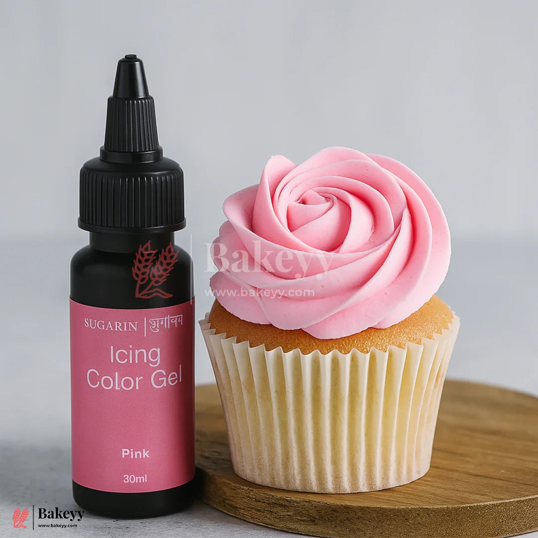 Sugarin Pink Icing Color Gel – 30ml | Vibrant Food Gel Color for Cakes, Fondant & More
