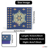 250g (6x5.5x1.5 Inch) Premium Blue Festive Sweet Box with Golden Base | Rigid Sweet Box with Golden Interior Pack Of 1