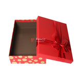 24x16x6.5 cm | Valentine Gift |Rectangle Shape Gift Box with Ribbon | Grey | Pink | White | Red