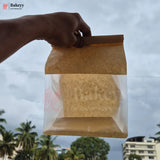 16x26x13cm Kraft Bread Bags with Transparent Window – Food-Grade & Stylish | Kraft Paper Pouches for Fresh Bakes | Baked Foods Packaging Storage | Pack Of 50