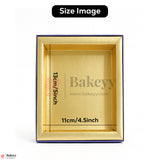 250g (6x5.5x1.5 Inch) Premium Blue Festive Sweet Box with Golden Base | Rigid Sweet Box with Golden Interior Pack Of 1