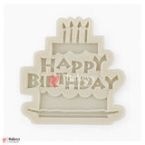 506 Happy Birthday Cake Shape Fondant Mould - 1 Piece