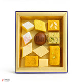 One Kg Sweet Box | 10.5x7.5x1.5 Inch | Premium Blue Festive Sweet Box with Golden Base | Rigid Sweet Box with Golden Interior | 1 Piece