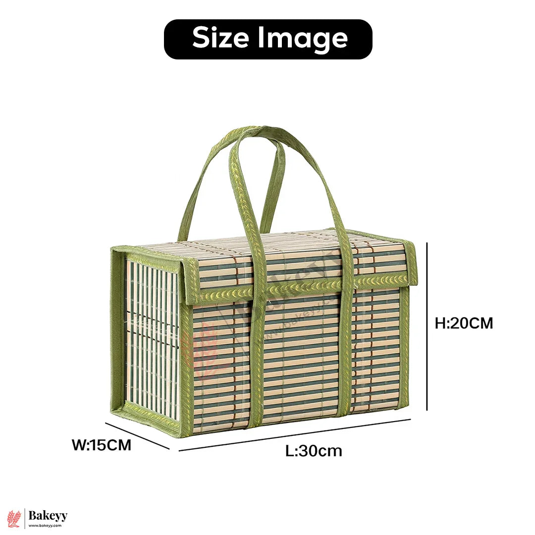 30 x 15 x 20 cm | Green Wooden baskets |1 Piece