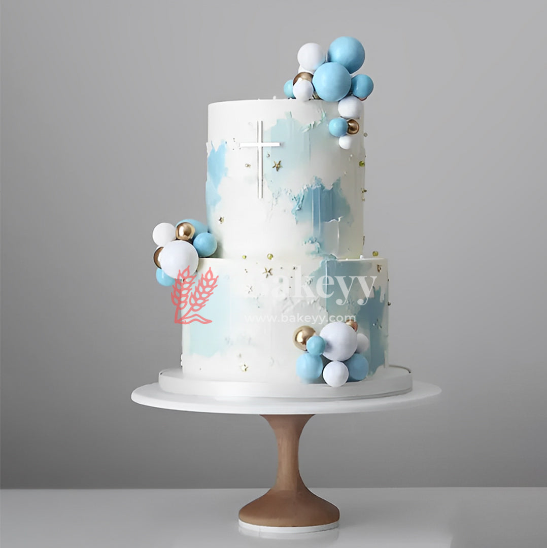 Faux Ball Sky Blue Round Ball Topper For Cake and Cupcake Decoration