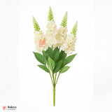 Artificial Delphinium Flower Bunch – 60cm |  Light Cream | Decorative Stick for Home & Events | Pack Of 1