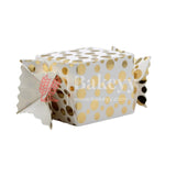 White & Metallic Gold Doted Gift Favour Boxes | pack of 10 - Bakeyy.com - India - White & Metallic Gold Doted Gift Favour Boxes | pack of 10 - Default Title