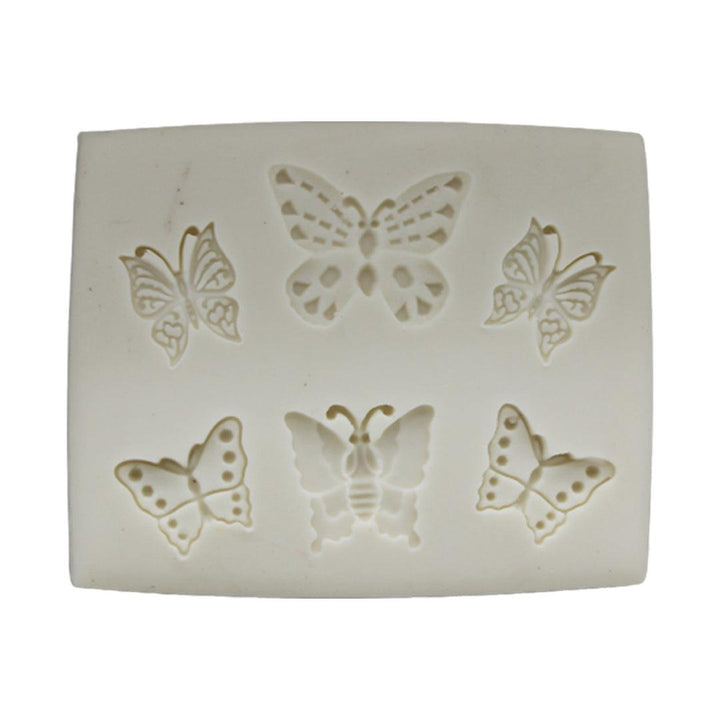 White Butterflies Fondant Mould - Bakeyy.com