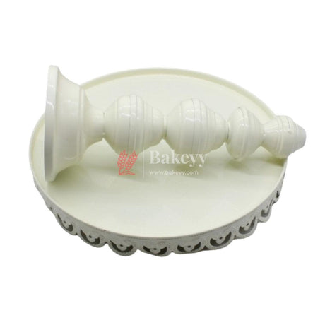 White Cake Stand - Bakeyy.com - India - White Cake Stand - Small