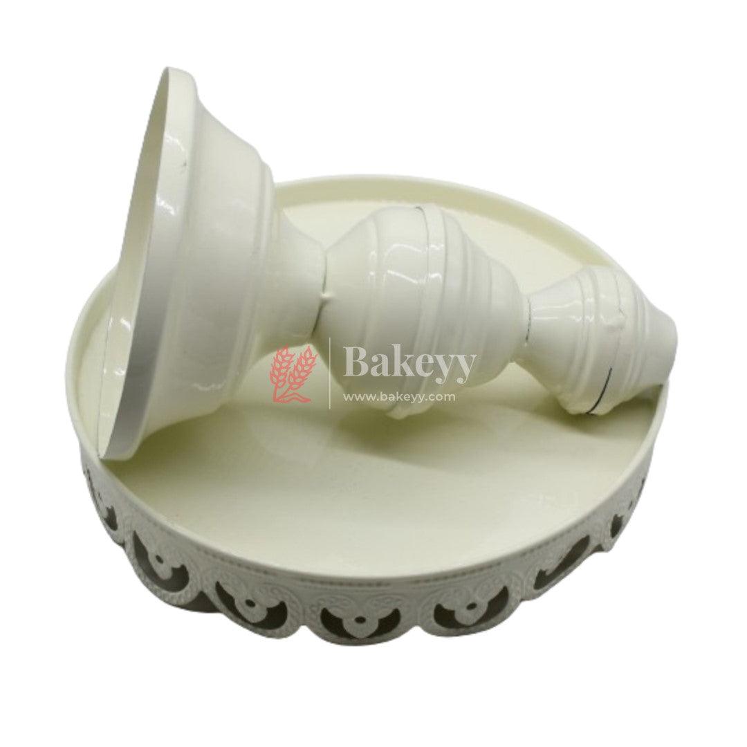 White Cake Stand - Bakeyy.com - India - White Cake Stand - Small