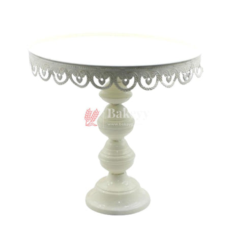 White Cake Stand - Bakeyy.com - India - White Cake Stand - Small