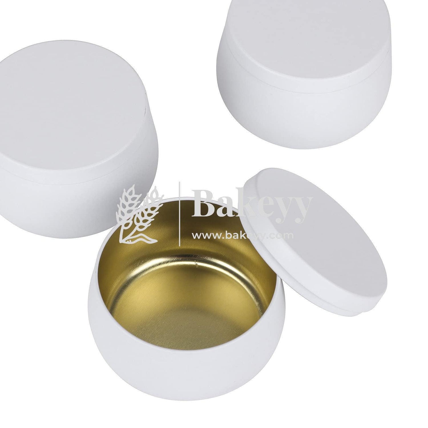 White Candle Tin Box | Empty Decorative Tin Box | Chocolate Box | Candy Box | Gift Box | Pack Of 8 - Bakeyy.com - India - White Candle Tin Box | Empty Decorative Tin Box | Chocolate Box | Candy Box | Gift Box | Pack Of 8 - Pack of 8